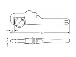 104 Алюминиевый трубный ключ ALUDUR 10