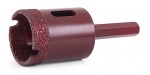 Алмазная коронка MESSER по камню с шестигранным хвостовиком (вакуумное спекание алмазов) 12 мм
