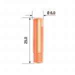 FUBAG Контактный наконечник M6х25 мм ECU D=0.9 мм (25 шт.)