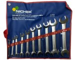 Ключи рожковые 27-550M-S10C-NR (набор 10шт) NICHER