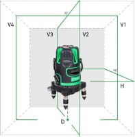 Лазерный уровень INSTRUMAX GREENLINER 4V