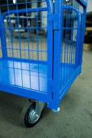 Тележка платформенная TOR ТП-2С (600х900) с бортами из сетки и двумя ручками (колеса 160 мм)