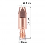 Наконечник FoxWeld М6х28х1.0 (CuCrZr) (140.0245/MD0009-80, пр-во FoxWeld/КНР)