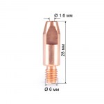 Наконечник FoxWeld М6х28х1.6 (140.0555/MD0009-16, пр-во FoxWeld/КНР)