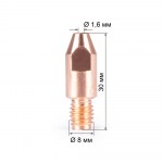 Наконечник FoxWeld M8х30х1.6 (AL) (141.0022/MD0005-66, пр-во FoxWeld/КНР)