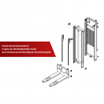 Самоходный Штабелер с Платформой для Оператора BX 3015 OXLIFT 3000 мм 1500 кг